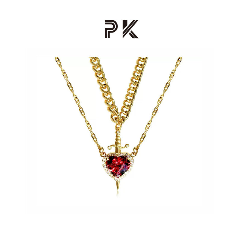 Heart Sword Pendant Necklace – LANZOOM