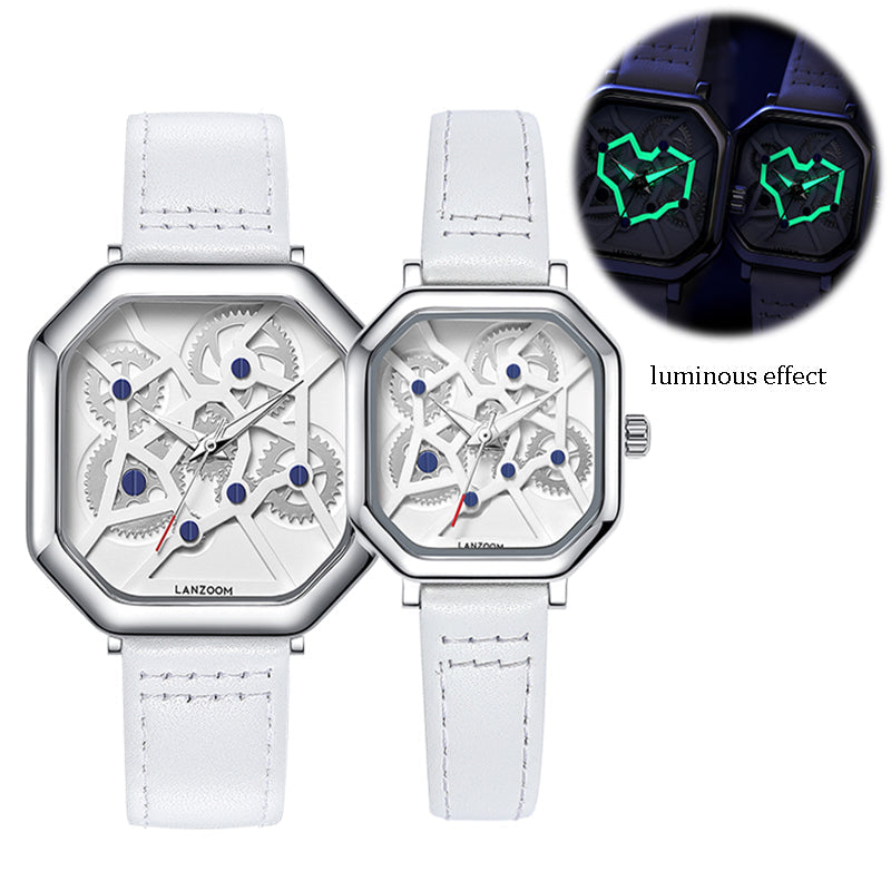 Norden octagonal luminous matching couple watches