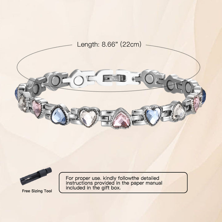 Elegant Rose Gold Clover Magnetic Bracelet - Stylish & Luxurious Copper Chain for Women