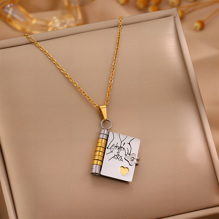 Hidden Message Book Necklace - The Perfect Gift for Mom and Grandma!