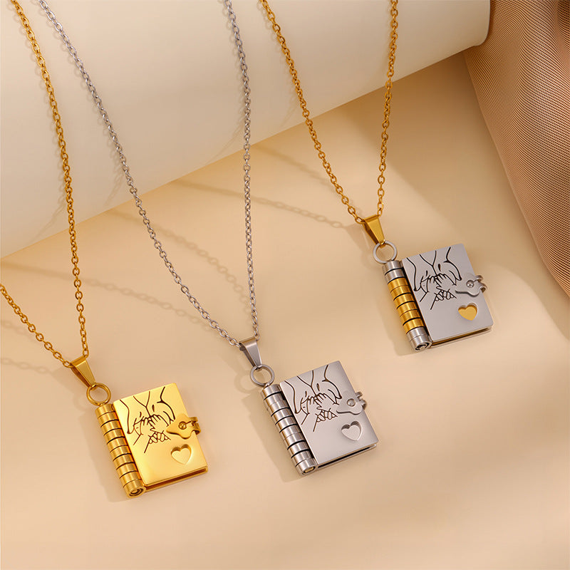 Hidden Message Book Necklace - The Perfect Gift for Mom and Grandma!