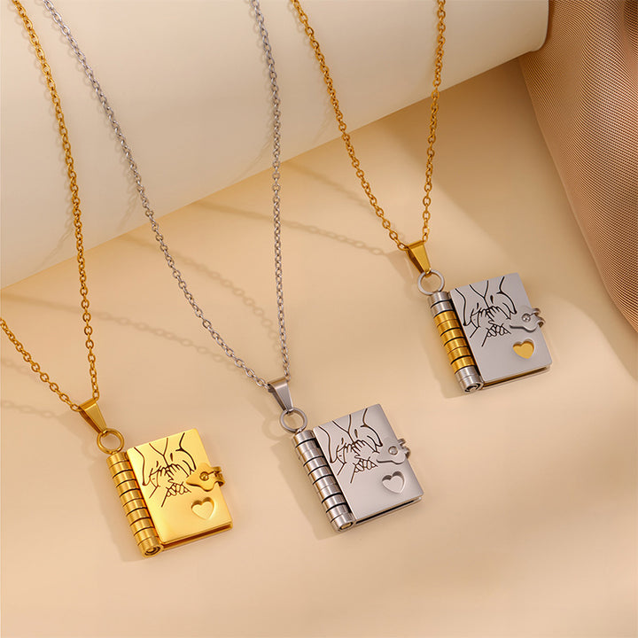 Hidden Message Book Necklace - The Perfect Gift for Mom and Grandma!