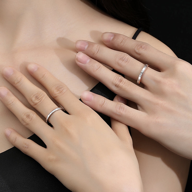 "Roman Hours" Matching Rings