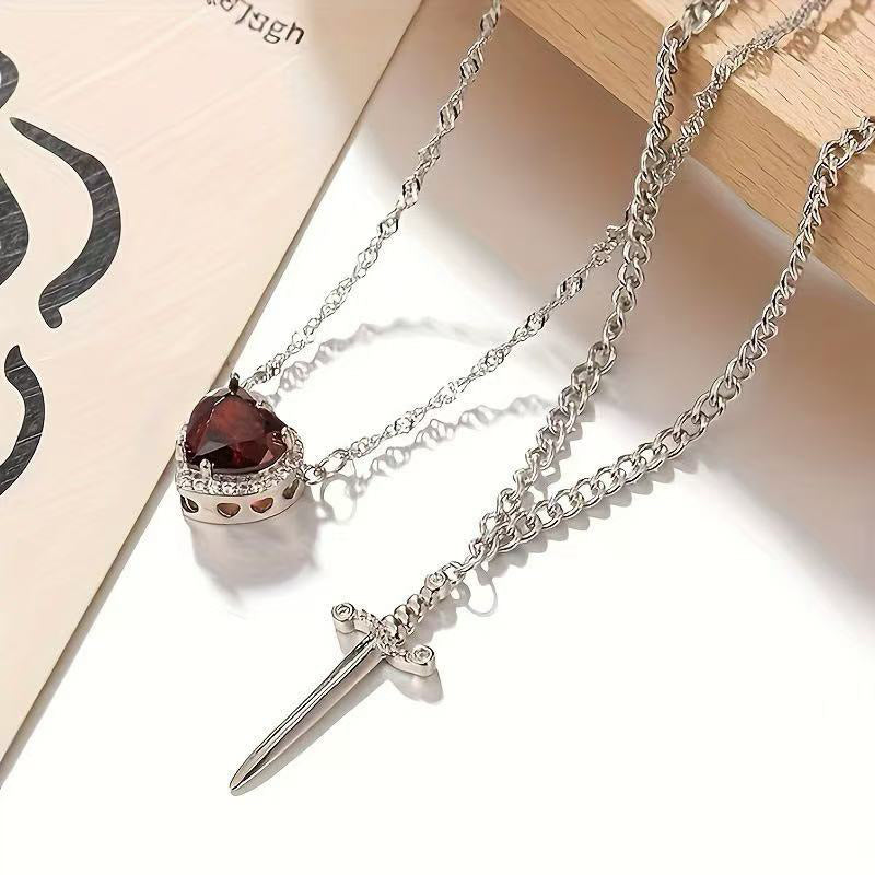 Heart Sword Pendant Necklace – LANZOOM