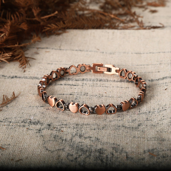 Elegant Copper Heart Bracelet