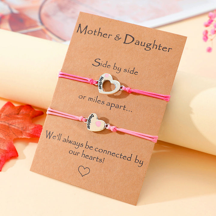 Mother's Day Couple Bracelets - Mother-Daughter Heart Bracelet Set
