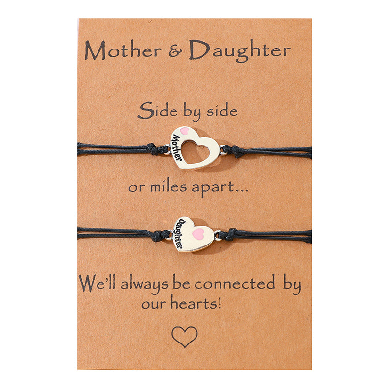 Mother's Day Couple Bracelets - Mother-Daughter Heart Bracelet Set
