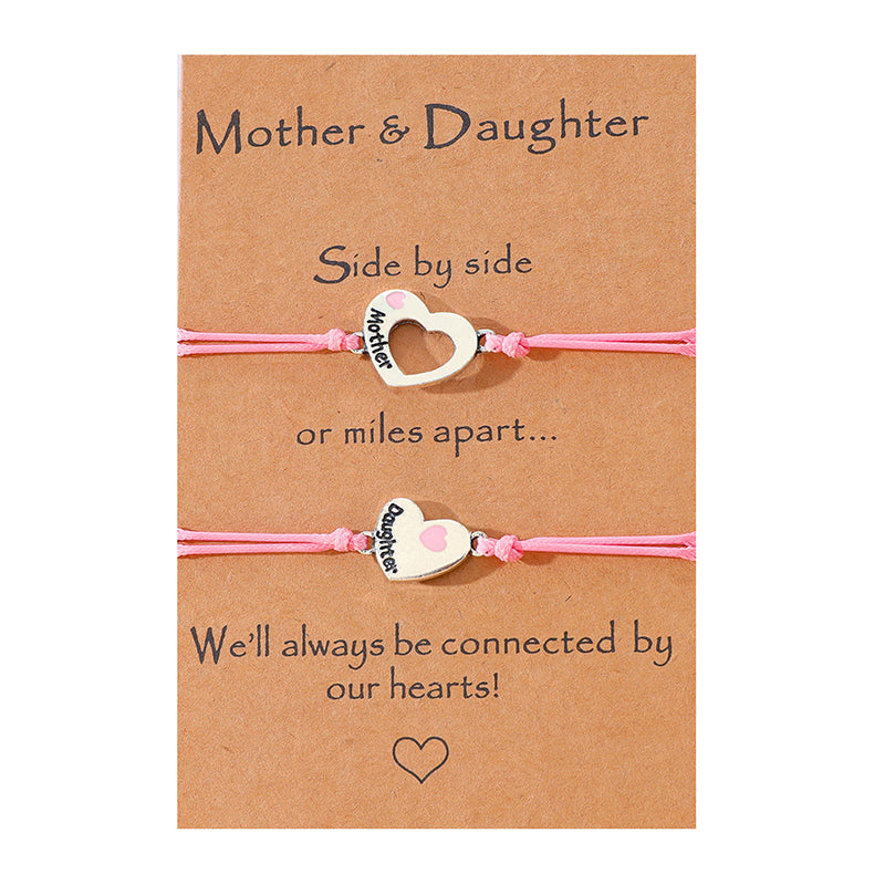 Mother's Day Couple Bracelets - Mother-Daughter Heart Bracelet Set