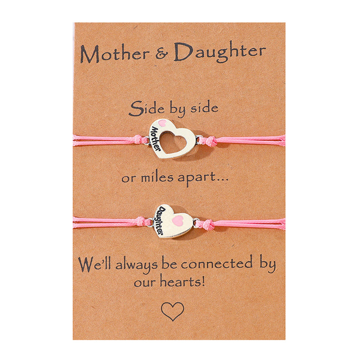 Mother's Day Couple Bracelets - Mother-Daughter Heart Bracelet Set